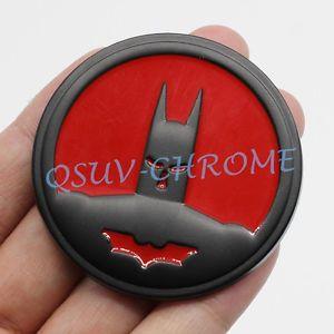 Black and Red Batman Logo - Roundel Matte Black Red Coated Metal BatMan Emblem Badge Car ...