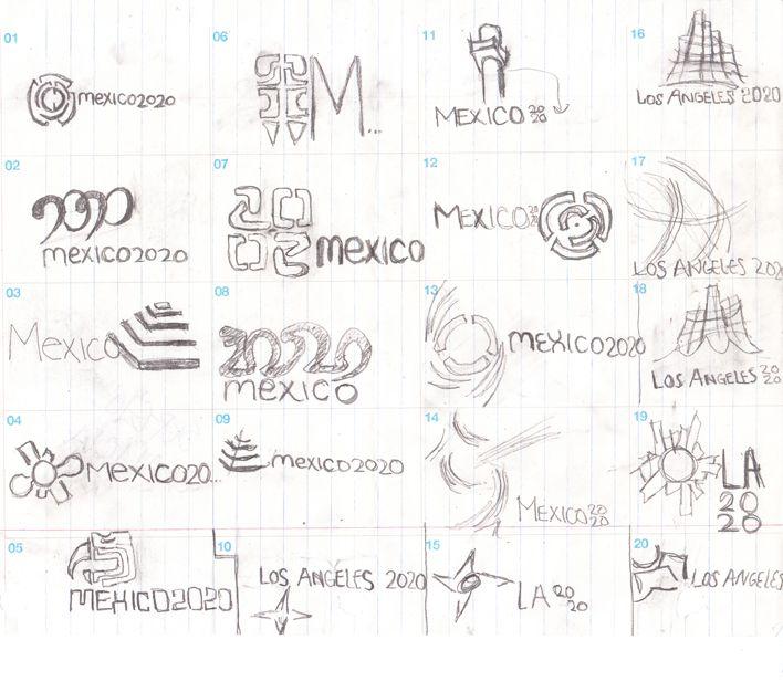 Sketches of La Logo - Project1- Olympic Logo Thumbnail Sketches | Sergio's Blog