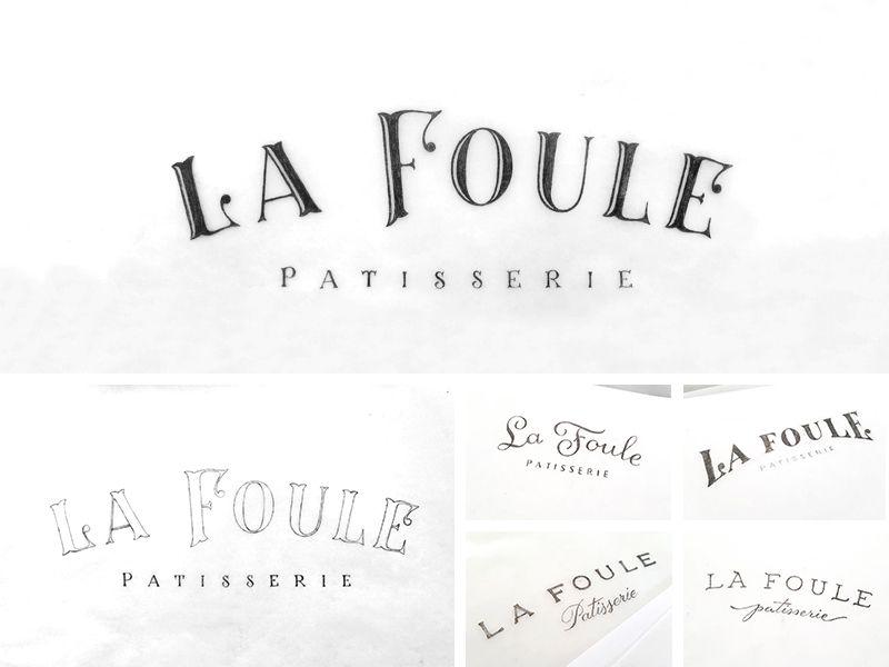 Sketches of La Logo - La Foule Patisserie sketches by Florin Capota | Dribbble | Dribbble