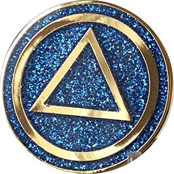 Three Color Triangle Logo - Amazon.com : AA Circle Triangle Logo Reflex Blue Glitter Gold Plated