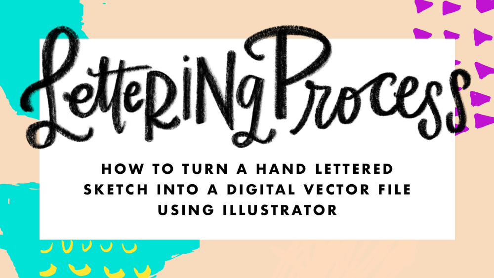 Easy to Draw Black and White Vector Logo - How To Turn A Hand Lettered Sketch Into A Digital Vector Logo Using ...
