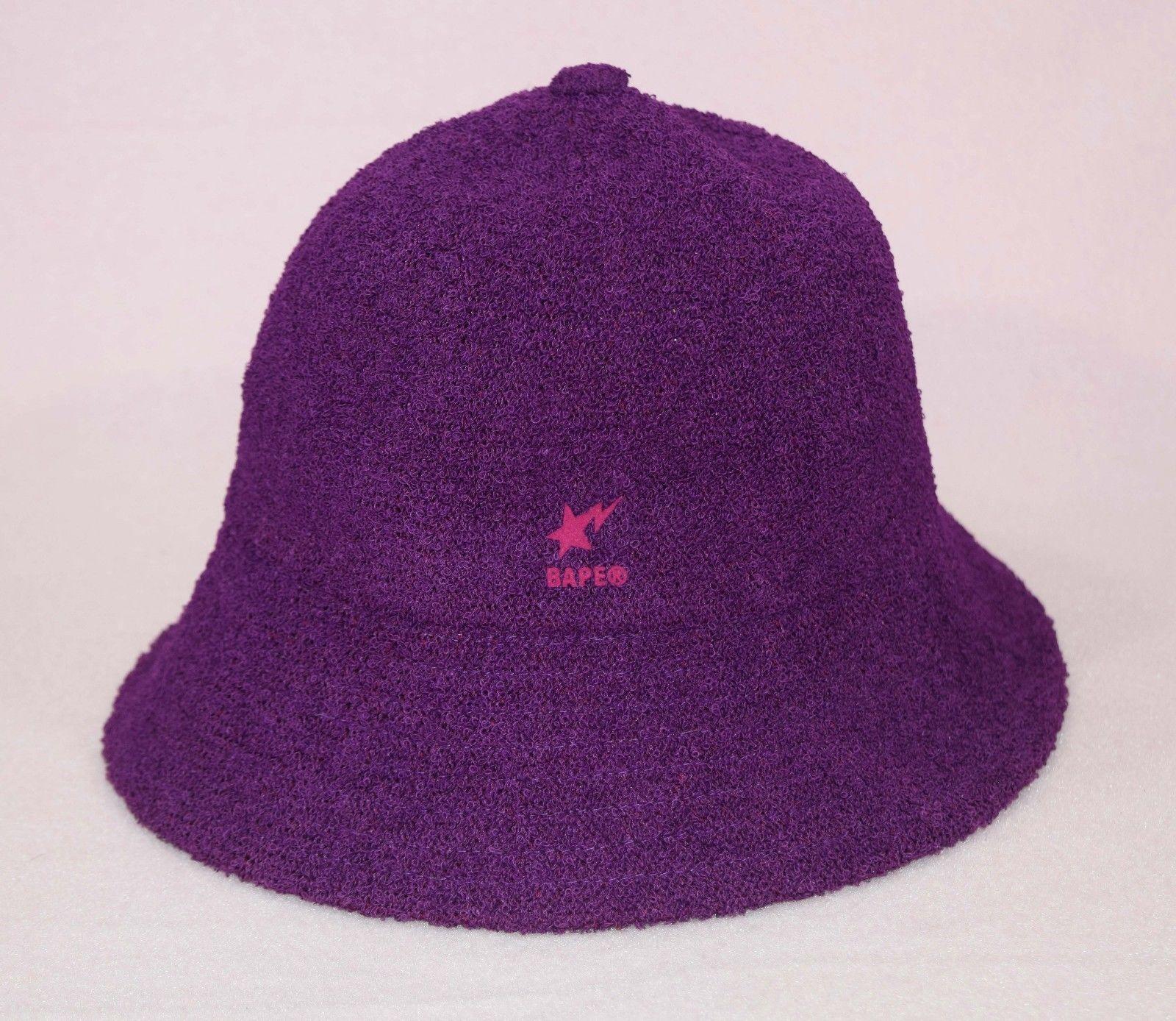 Og BAPE Logo - OG Bape Bapesta Logo Purple Kangol Style Bucket Hat Size L nigo ...