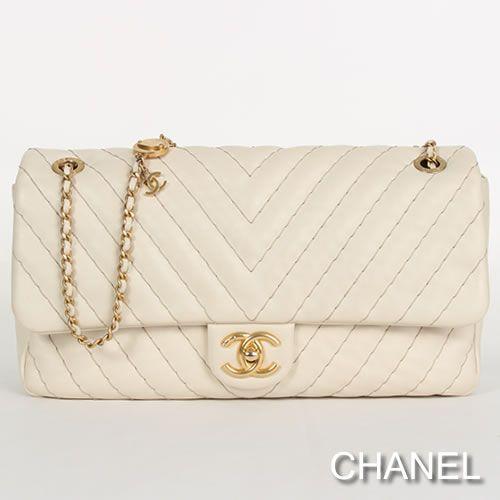 CC Purse Logo - BRAND SHOP THOMAS: Authentic CHANEL V stitch Double Chain Shoulder ...