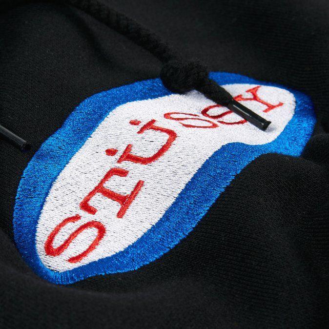 Black and Blue Oval Logo - STUSSY Oval Logo Applique Hoodie € 105 Hooded Sweatshirts | Graffitishop