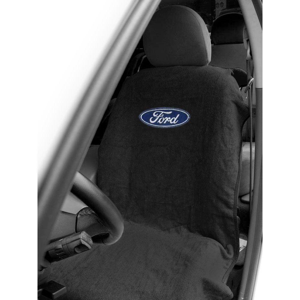Black Blue Oval Logo - Mustang Seat Armour Seat Cover Black With Ford Oval Logo