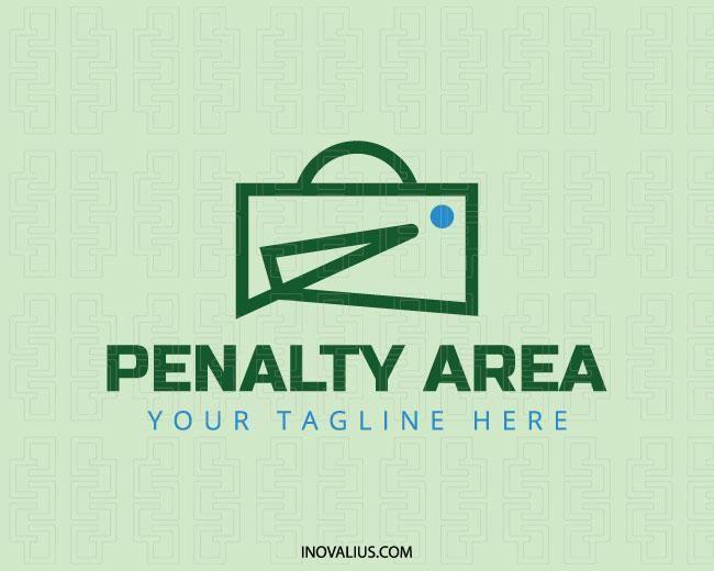 Green Colored Company Logo - Penalty Area Logo Design