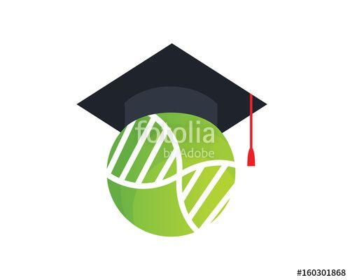 Modern Education Logo - Modern Education Logo Showing Green Medical and Graduation Hat