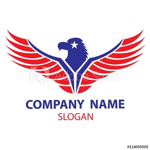Red White and Blue Company Logo - Eagle company logo design red and blue on white background vector
