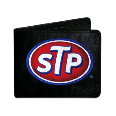 White with Red Sp Logo - STP Motor Oil Company - Red White & Blue Text Logo Bi-Fold Wallet ...