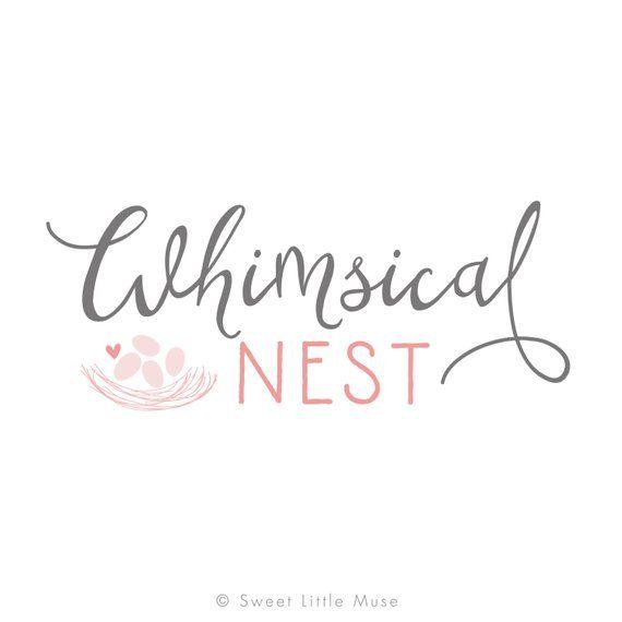 Birdsnest Black and White Logo - Premade Logo Design - Birds Nest Logo - business logo and watermark ...