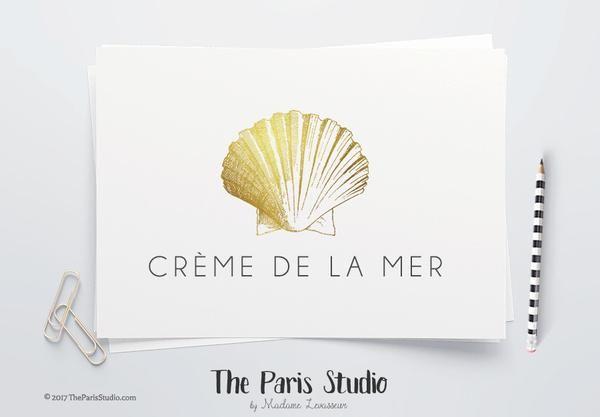 Sea Shell Logo - DIY Instant Download Sea Shell Logo Vintage Photoshop Logo by The ...