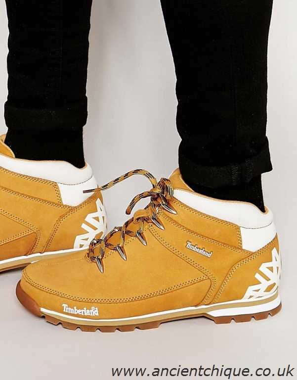 Real Timberland Logo - Timberland Euro Hiker Boots - White logo 794386 Upper: 50% Real ...