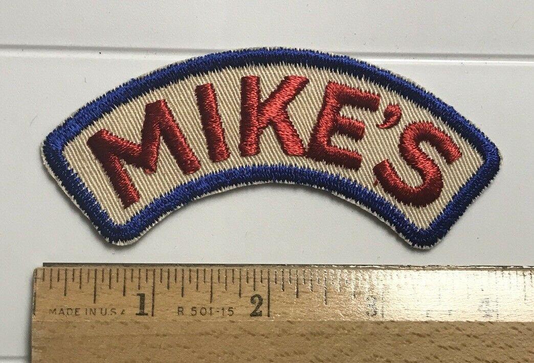 Red White and Blue Company Logo - MIKE'S RED WHITE Blue Company Advertising Logo 4” Wide Embroidered