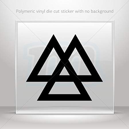 Black Triangle Car Logo - Decal Stickers Three Triangles Car Helmet Window Boat Jet Ski Garage