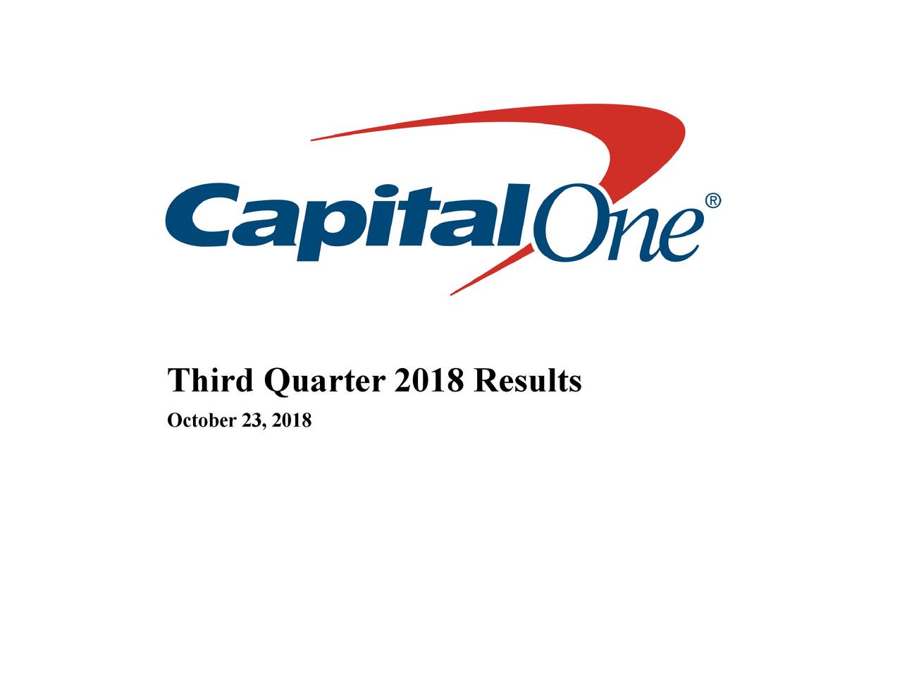 Capital One Financial Logo - Capital One Financial Corporation 2018 Q3 - Results - Earnings Call ...