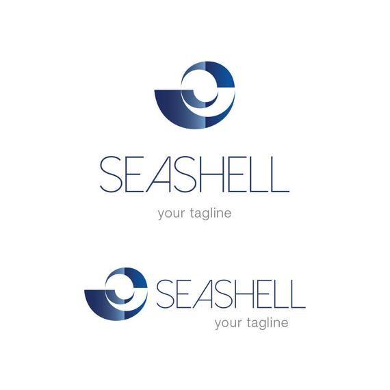 Sea Shell Logo - Stylized Shell Logo // Nature Logo // Water Logo // Ocean | Etsy
