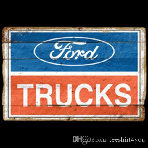 Red White and Blue Company Logo - Ford Trucks Logo Vintage Sign Red White Blue Design Hot Rod Car T