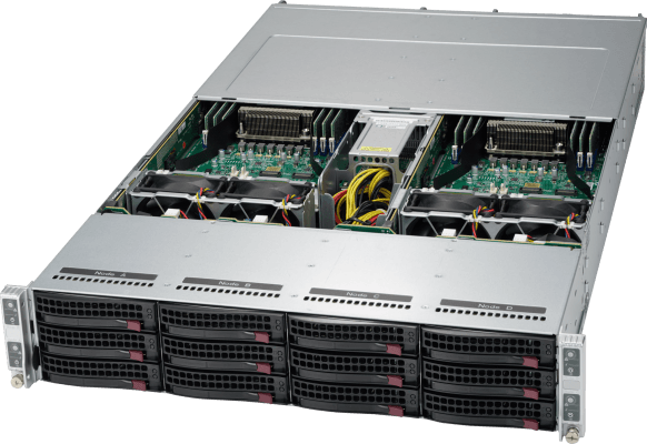 Xeon Phi Logo - NumberSmasher 2U Four-Server Twin² Xeon Rack Servers | Microway