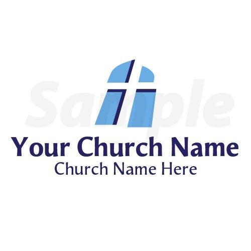 Church Window Logo - Colored Window Logo - Christian Logo - Church Logo