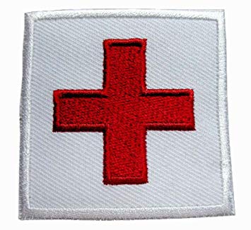 Sewing Red Cross Logo - The Red Cross Symbol Sign Humanitarian Embroidered Iron