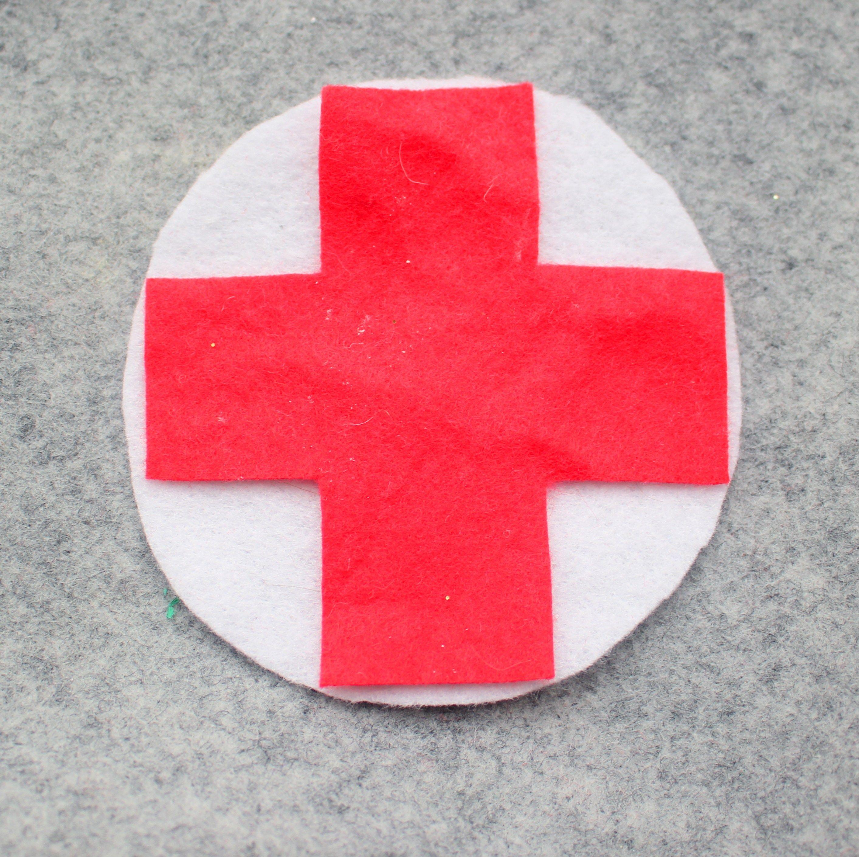 Sewing Red Cross Logo - DIY Toy Medical Kit - Little Button Diaries