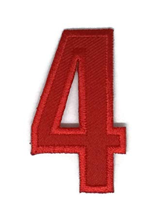 Sewing Red Cross Logo - 1.2 x 2 inches Red The Fourth Number Patch Sew Iron