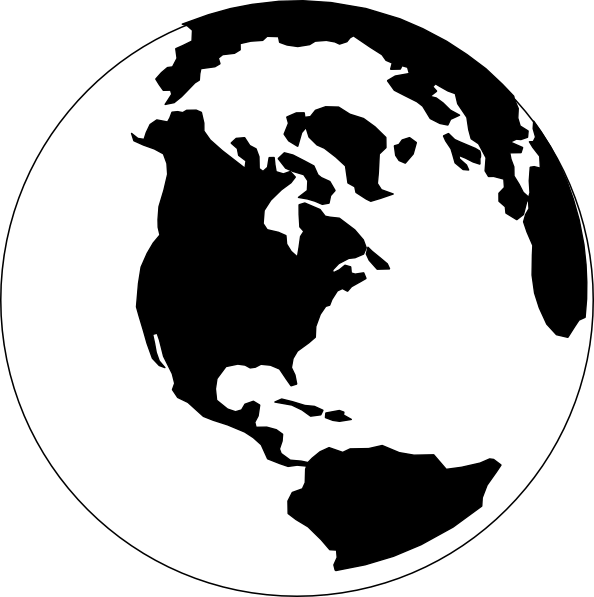 Black and White Earth Logo - Black And White World Clip Art clip art online