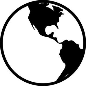 Black and White Earth Logo - Simple Black And White Earth Clip Art clip art