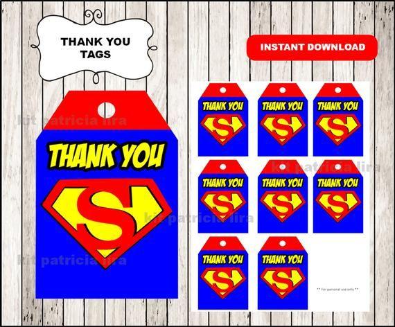 Thank You Superman Logo - Superman logo Thank you Tags instant download Superman Thank