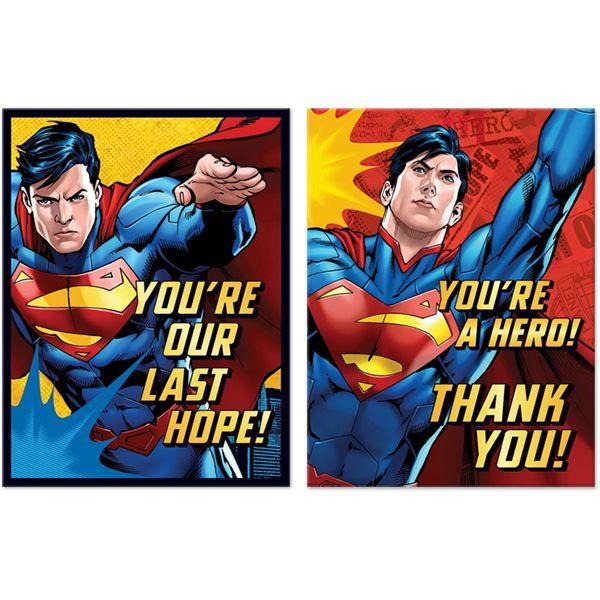 Thank You Superman Logo - Superman Invitations and Thank You Notes Combo (8 each)