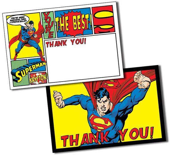 Thank You Superman Logo - Superman Thank You Cards, Superman Thank You Notes, Superman Thank ...