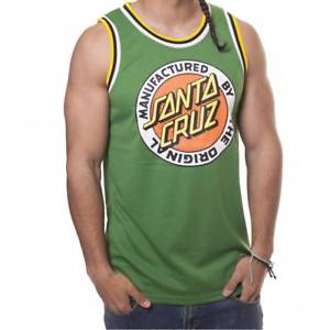 Santa Cruz Basketball Logo - Tank Top Santa Cruz Mf Original Basketball Green Men | eBay