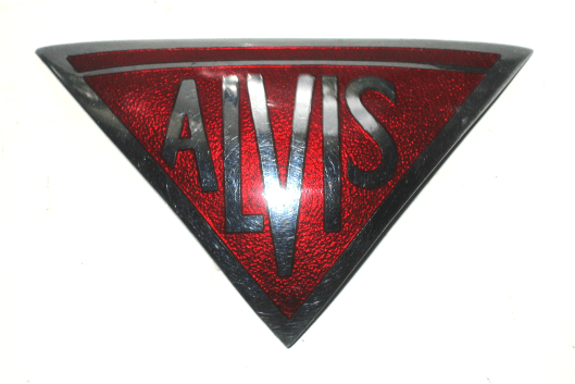 Inverted Triangle Car Logo - Alvis TA14 1948 Car Badge - Similar inverted red triangle badge ...