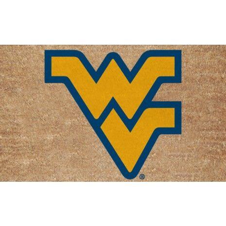 Yellow Colored Logo - Colored Logo Door Mat West Virginia Sports Merchandise ...
