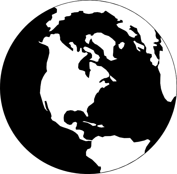 Black and White Earth Logo - World Black And White Clip Art clip art online