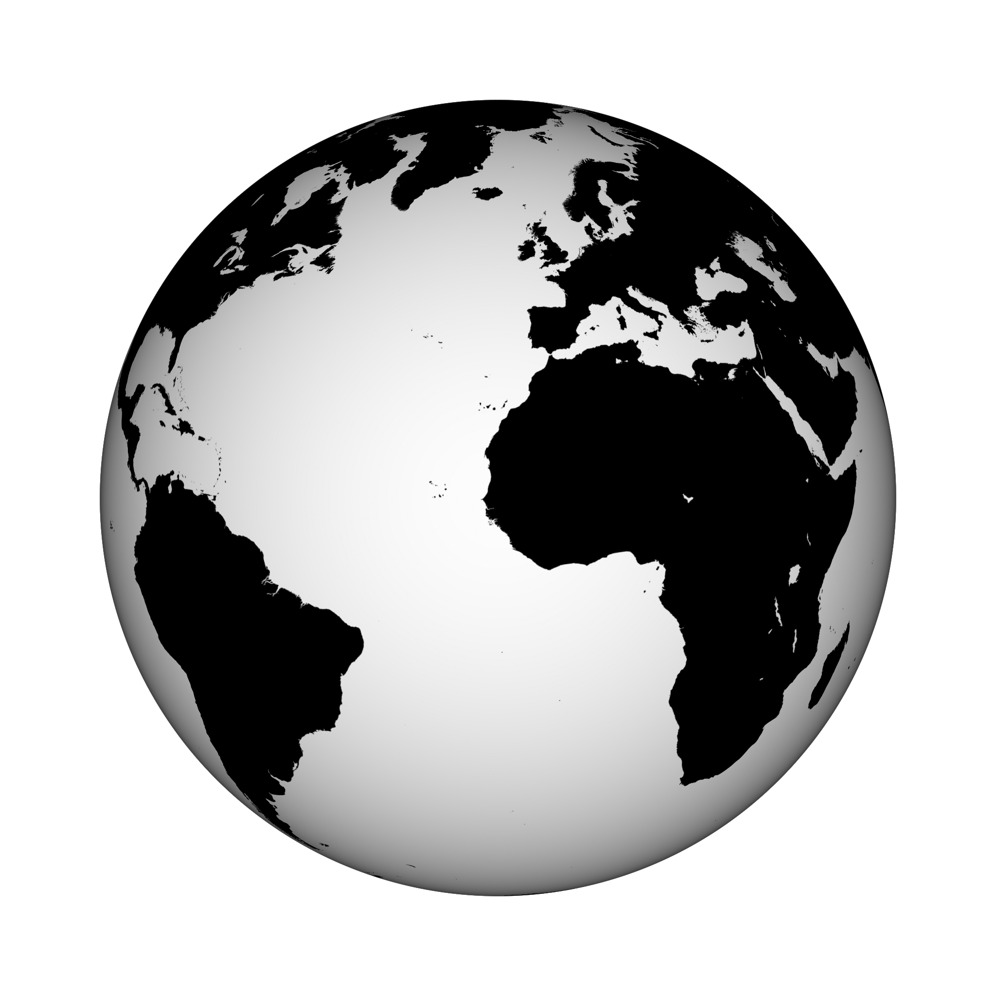 Black and White Earth Logo - Globe Png Black And White Png & Transparent Image