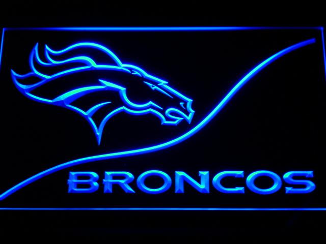 Neon Broncos Logo - Denver Broncos LED Sign Light NFL Football - LedSignLights