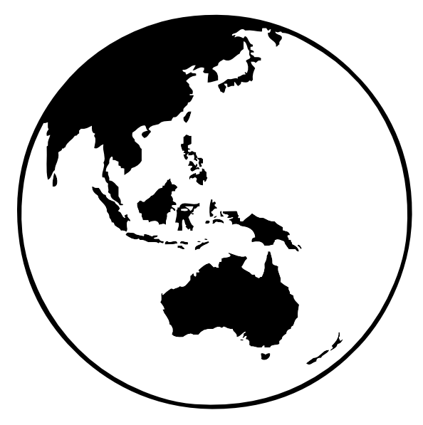 Black and White Earth Logo - Earth Globe Oceania Clip Art clip art online