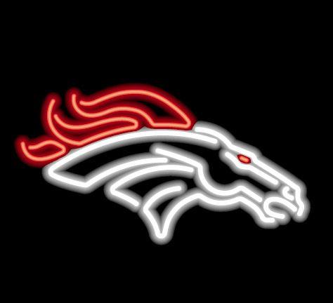 Neon Broncos Logo - Denver Broncos NFL Logo Commercial Grade Neon Pub Sign FREE SHIPPING