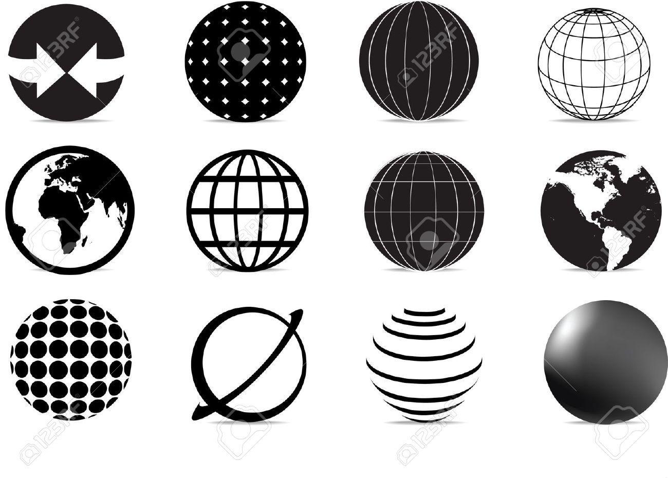 Black and White Earth Logo - Image result for globe logo | Creative Style | Pinterest | Globe ...