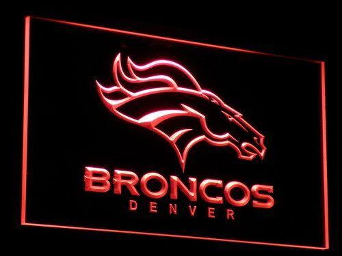Neon Broncos Logo - b067 Denver Broncos Bar Pub Logo LED Neon Sign with On/Off Switch 20 ...