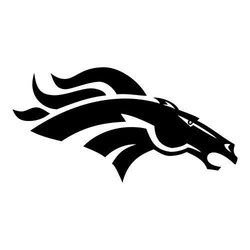 Neon Broncos Logo - bronco football logos | Black CAD CUT Denver Broncos Primary Logo ...