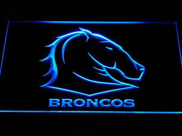 Neon Broncos Logo - Brisbane Broncos Rugby LED Neon Sign With 7 Colors And On Off Switch