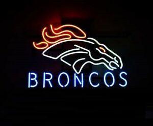 Neon Broncos Logo - New Logo Denver Broncos Beer Neon Sign 24