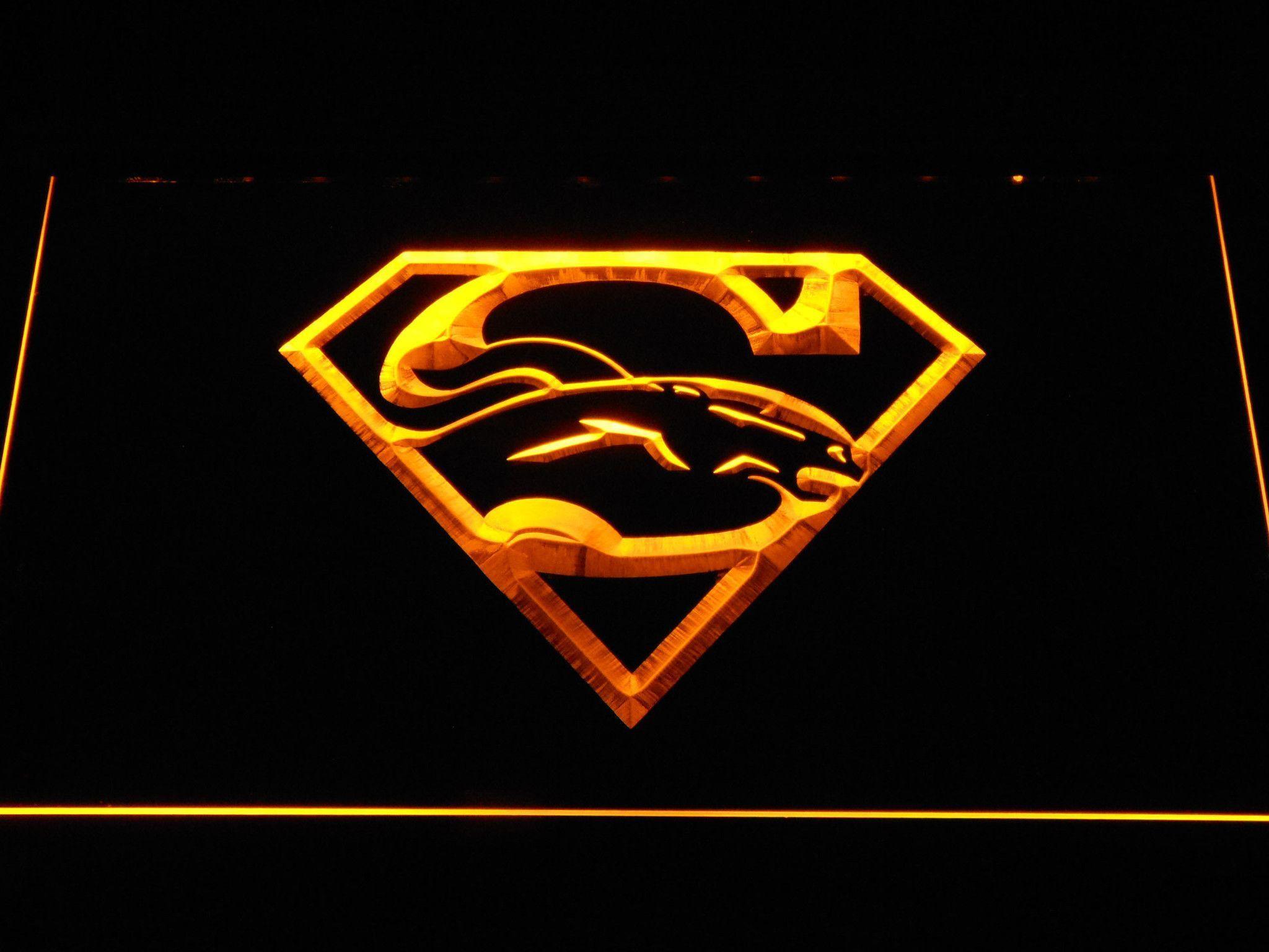 Neon Broncos Logo - Denver Broncos Superman LED Neon Sign | Products | Led neon signs ...