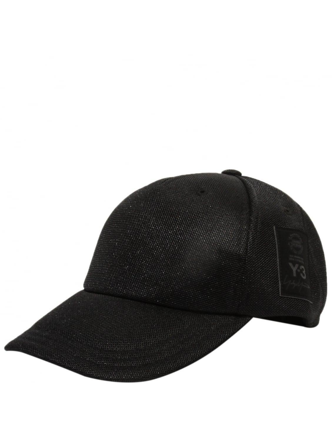 Black Y Logo - Y 3 Mesh Logo Badge Cap Black In Black For Men