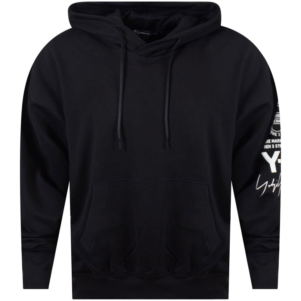 Black Y Logo - ADIDAS Y-3 Adidas Y-3 Black Pullover Sleeve Logo Hoodie - Men from ...