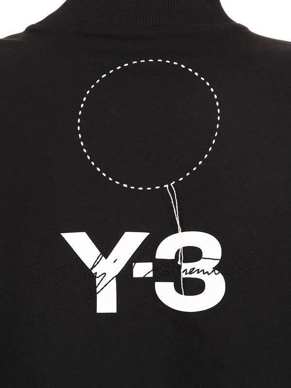 Black Y Logo - Y-3 Stacked Logo Cropped Jersey T-shirt in Black - Lyst