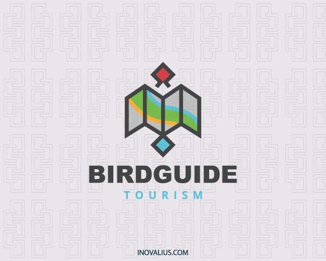 Guide Map Logo - Bird Guide Logo Design | Inovalius