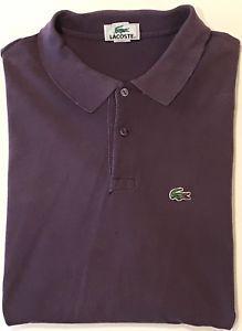Alligator Clothing Logo - Vtg Mens Lacoste Purple Polo Shirt / Alligator Logo Sz 7 XL